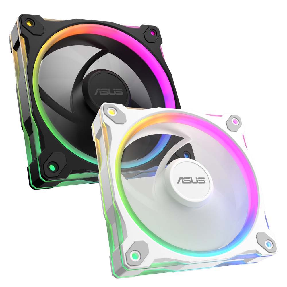 デュアルサイドライティング搭載「ASUS Prime MR120 ARGB Fan」ファン